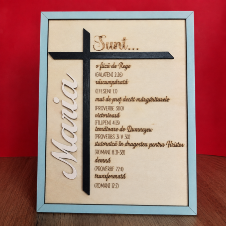 TABLOURI SI FOTOGRAVURA - Decoratiune birou 20x25cm Eu Sunt