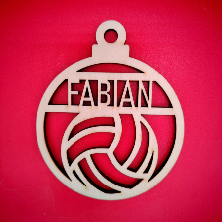 Decoratiune din lemn Glob pentru Sportivi M2 9cm [1]
