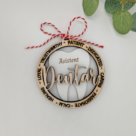 Decoratiune din lemn si MDF pentru medici stomatologi, 8cm [1]
