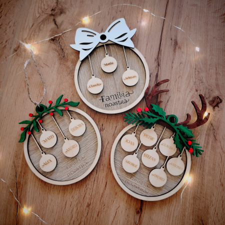 Decoratiune din MDF Glob personalizabila 11x15cm [3]