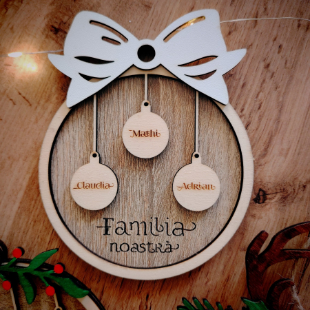 Decoratiune din MDF Glob personalizabila 11x15cm [2]