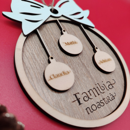 Decoratiune din MDF Glob personalizabila 11x15cm [1]