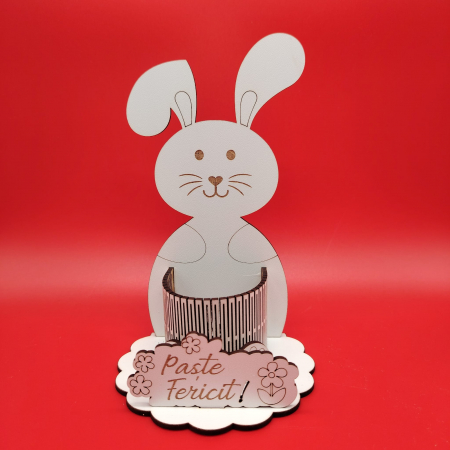 Decoratiune din MDF Iepure suport oua, 16x10cm [1]