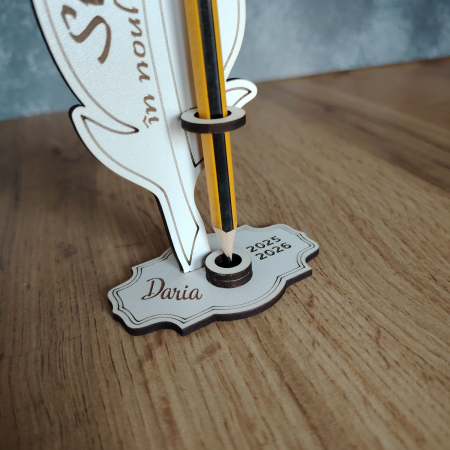 Decoratiune din mdf Suport Creion, personalizabil, 19x7cm [4]