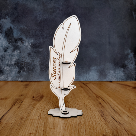 DECORATIUNI PENTRU BIROU - Decoratiune din mdf Suport Creion, personalizabil, 19x7cm