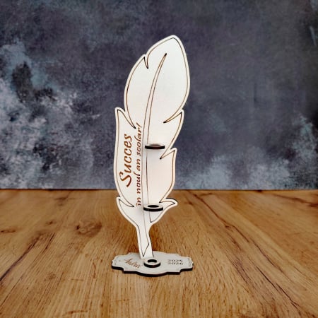 DECORATIUNI PENTRU BIROU - Decoratiune din mdf Suport Creion, personalizabil, 19x7cm