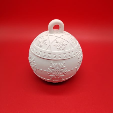 IPSOS - PRAF CERAMIC - Decoratiune din praf ceramic Glob 3D, cu capac, 8.8x7cm