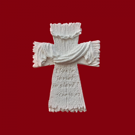 Religioase - Ingerasi - Figurina din ipsos Cruce 8x6cm