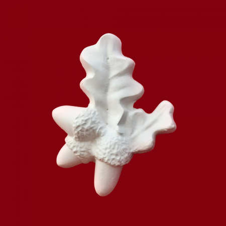 SAPTAMANA VERDE - Figurina din ipsos Frunza Stejar 8x6cm