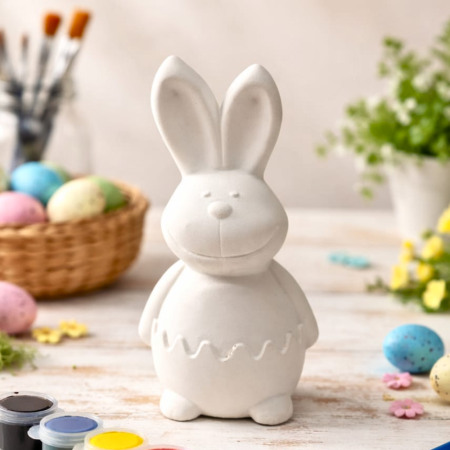 Insecte - Animale - Figurina din ipsos Iepure 3D, Paste, 14x8.5cm