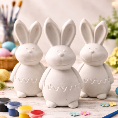 Figurina din ipsos Iepure 3D, Paste, 14x8.5cm [1]