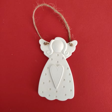Figurina din ipsos Ingeras cu Inima, 8.8x5cm [8]