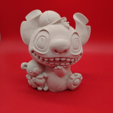 SAPTAMANA VERDE - Figurina din ipsos Stitch 3D, 12x12cm