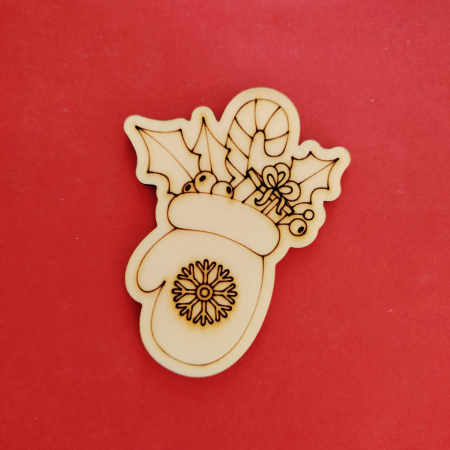 PENTRU COPII SI CRAFTURI - Figurina din lemn pentru pictat Manusa 9x7cm