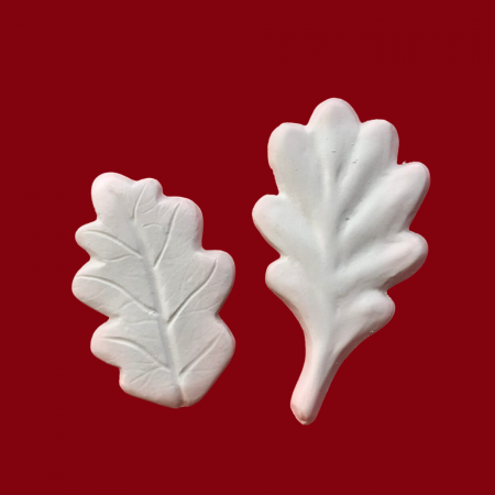 SAPTAMANA VERDE - Figurine din ipsos set 2 frunze 9.5x5 / 7x5 cm
