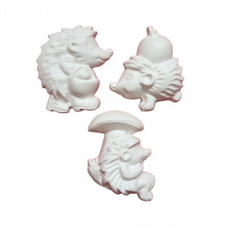 Figurine din ipsos set 3 arici de padure 7x6.5 cm [1]