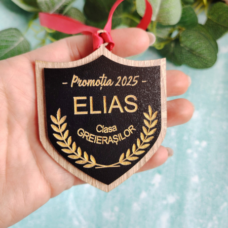 Medalii din mdf personalizabile, cu snur, 7.2x9cm [2]