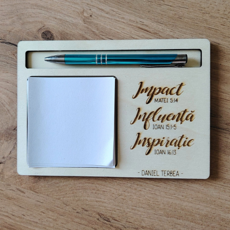 Notepad din lemn 13.5x19cm, personalizabil [1]
