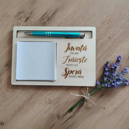 PRODUSE PENTRU BUSINESS - Notepad din lemn 13.5x19cm, personalizabil