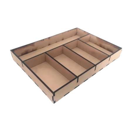PRODUSE PENTRU BUSINESS - Organizator din lemn cu 5 compartimente 30x40x6cm