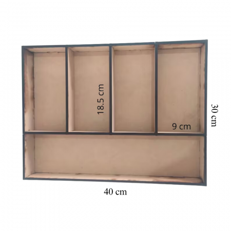 Organizator din lemn cu 5 compartimente 30x40x6cm [1]