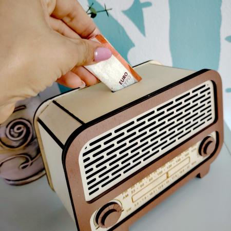 Pusculita RETRO din lemn 19.5x13.5x10cm [6]