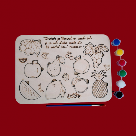 Puzzle din lemn Fructe 26x19cm [1]