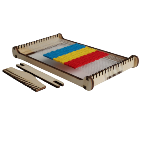 PENTRU COPII SI CRAFTURI - Razboi de tesut din lemn, 17x10cm