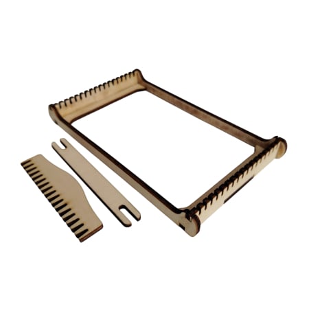 PENTRU COPII SI CRAFTURI - Razboi de tesut din lemn, 17x10cm