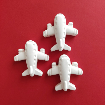 IPSOS - PRAF CERAMIC - Set 3 avioane din ipsos, 6x6cm