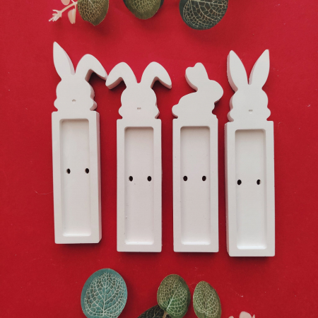 Decoratiuni diverse - Set 4 decoratiuni ipsos pentru cadou Pasti 13x3cm