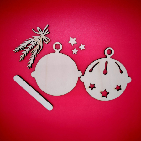 Set creativ cu 7 piese din lemn cu glob M3 [1]