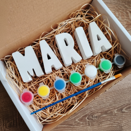 Set creativ cu Litere, set culori si pensula [1]