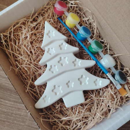 IPSOS - PRAF CERAMIC - Set creativ de ipsos Brad de Crăciun, 12x14cm