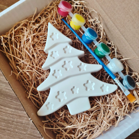 Pachete Cadou - Set creativ din ipsos Brad, 12x14cm