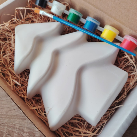 Pachete Cadou - Set creativ din ipsos Brad, 17,5x15cm