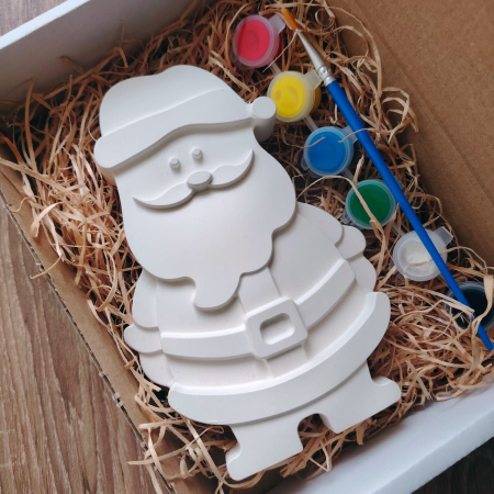 Pachete Cadou - Set creativ din ipsos Mos Craciun, 15x12cm