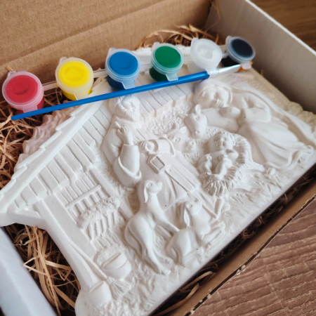 Pachete Cadou - Set creativ din ipsos Nasterea Domnului, 21x14cm