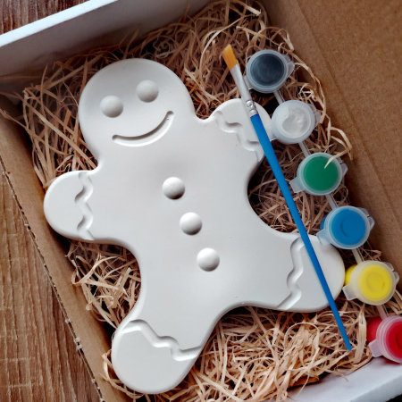 IPSOS - PRAF CERAMIC - Set creativ din ipsos - Omul de turtă dulce, 16x13cm