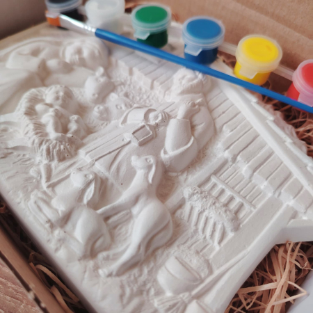 Set creativ din ipsos  Tablou Nașterea Domnului, 21x14cm [1]