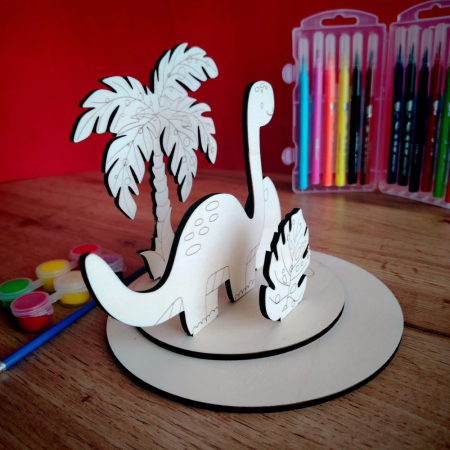 Set creativ din lemn Dino 6 piese [2]