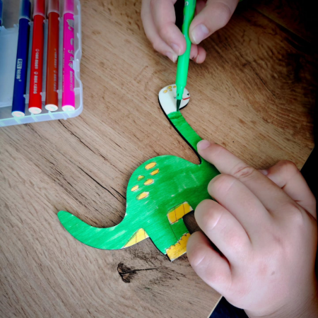 Set creativ din lemn Dino 6 piese [3]
