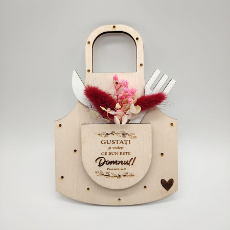 Set creativ din lemn Sort Bucatarie cu magnet 17x11cm [2]