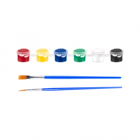 ACCESORII - Set culori acrilice 6*3ml standard si 2 pensule