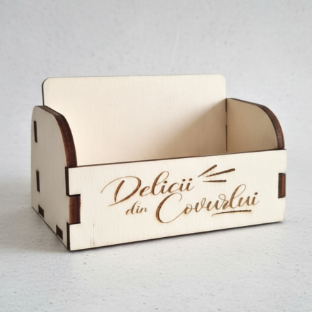 Suport carti vizita, din lemn, 9.5x5x5cm [4]