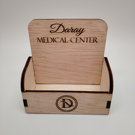 Suport carti vizita, din lemn, 9.5x5x5cm [3]