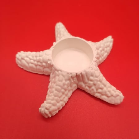 IPSOS - PRAF CERAMIC - Suport din ipsos pentru lumanare Steluta, 10cm