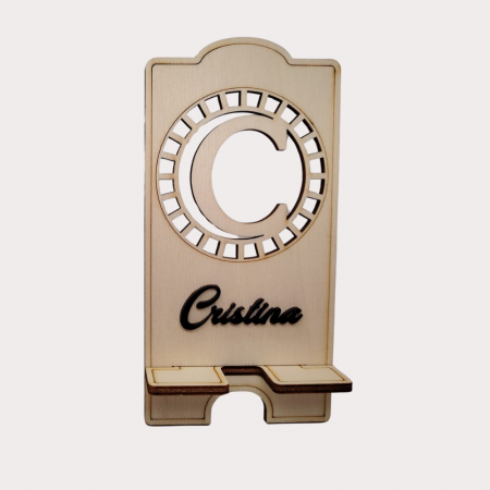 Suport din lemn pentru telefon, personalizabil, 17x8cm [1]