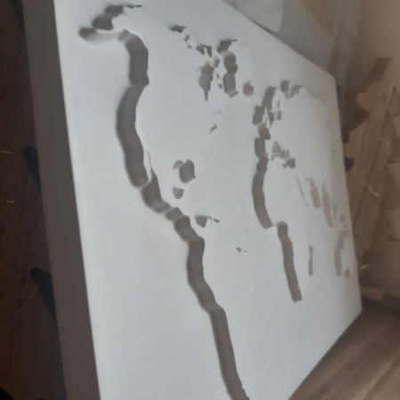 Tablou din ipsos Harta Lumii 30x20cm [2]