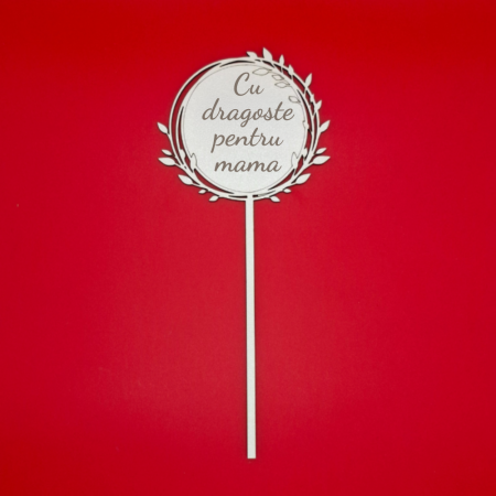 DECORATIUNI PENTRU EVENIMENTE - Topper din MDF M5, personalizabil, 22cm